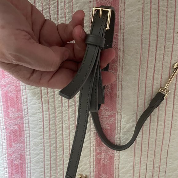 Theory Linden Leather Bag Strap (Dark Grey Gray) - Picture 4 of 4